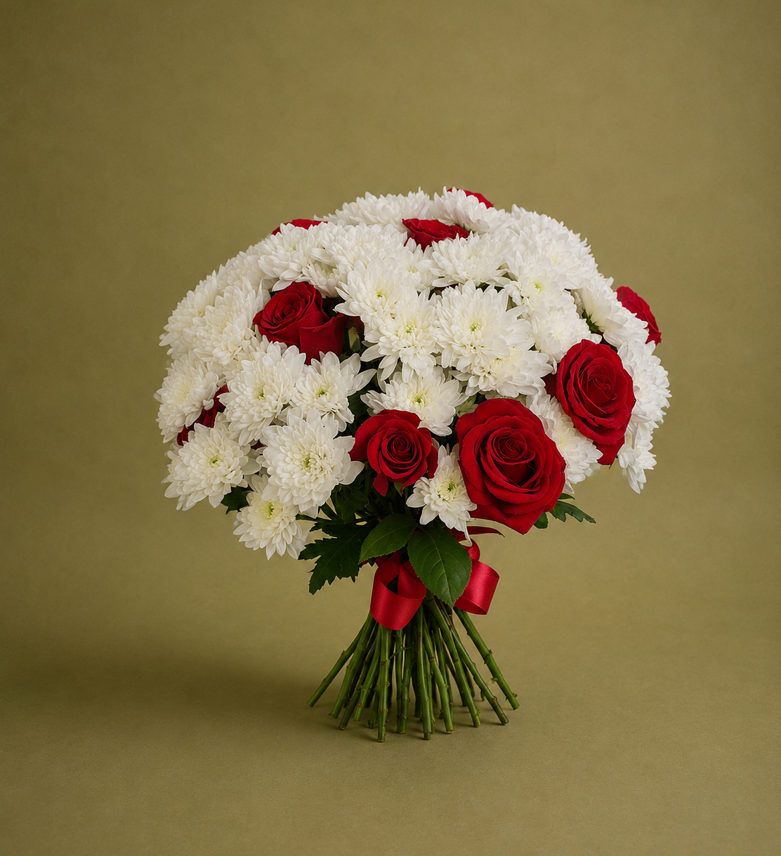 Buquê de Rosas e Crisântemos