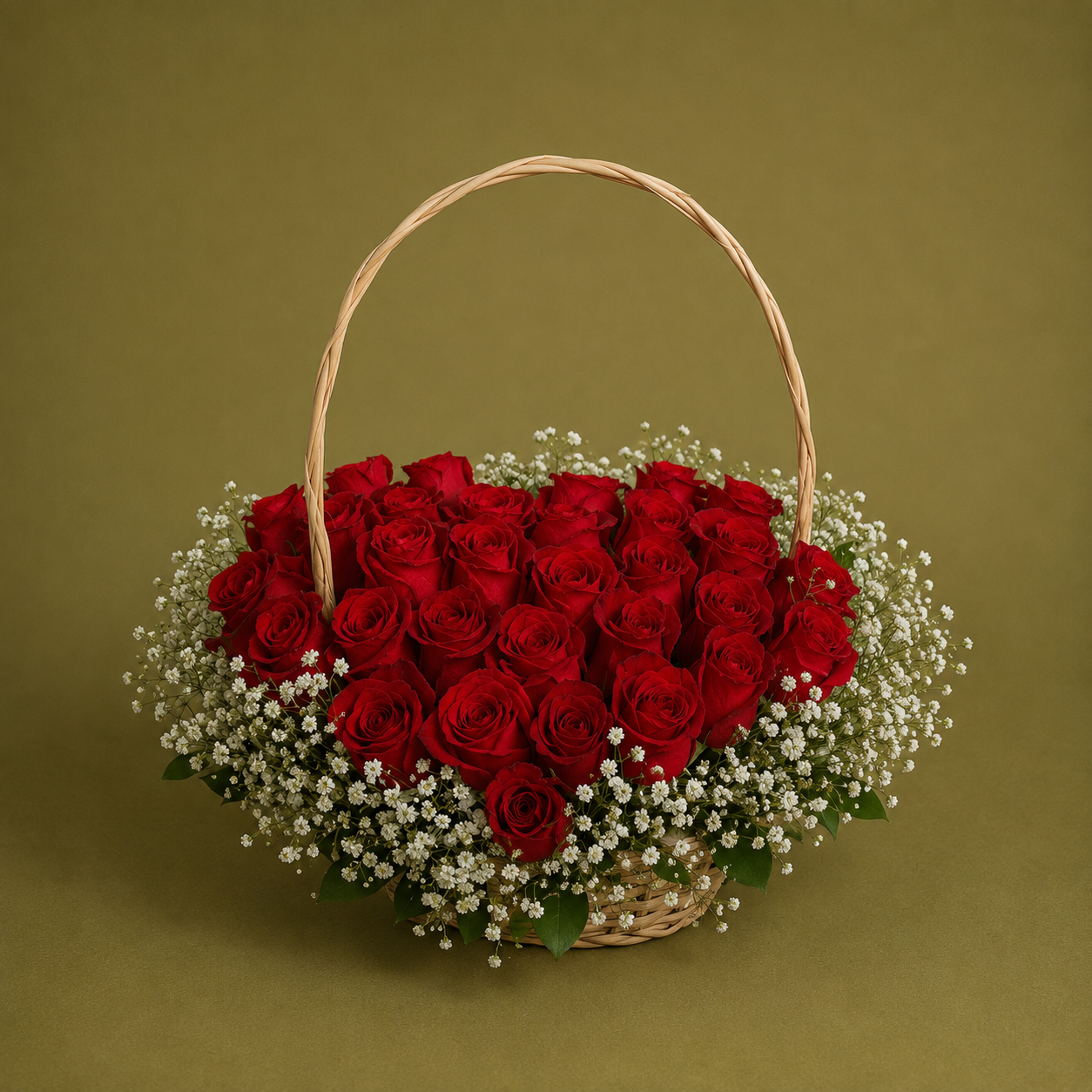 Cesta Coração de Rosas